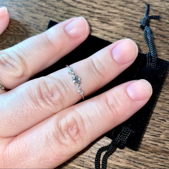 Silver Starry Constellation Ring - size 8.5 - Picture 4 of 5